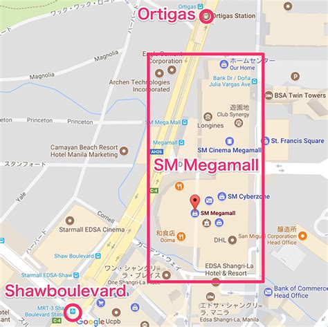 sm megamall google map